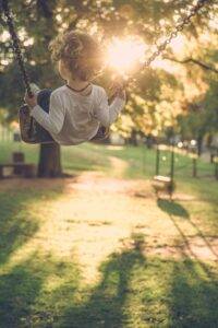 boy on swing