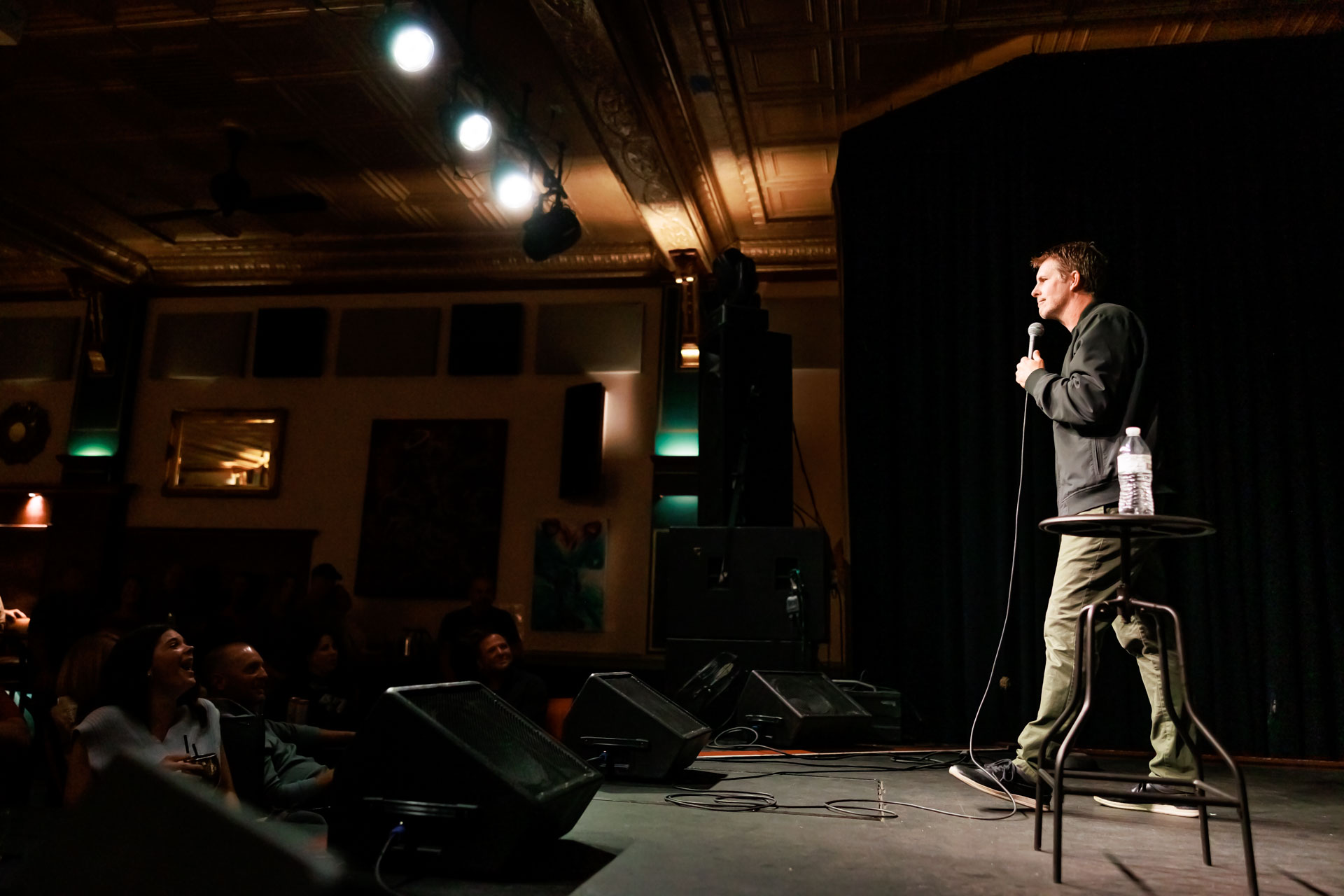 Nathan Timmel, corporate comedian performing at historic theater